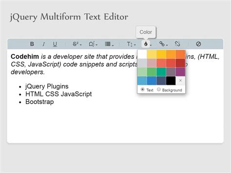 Wysiwyg Rich Text Editor With Html Jquery Codehim