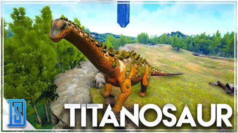 Ark Survival Evolved Titanosaur Riding Gameplayred Wood Biome