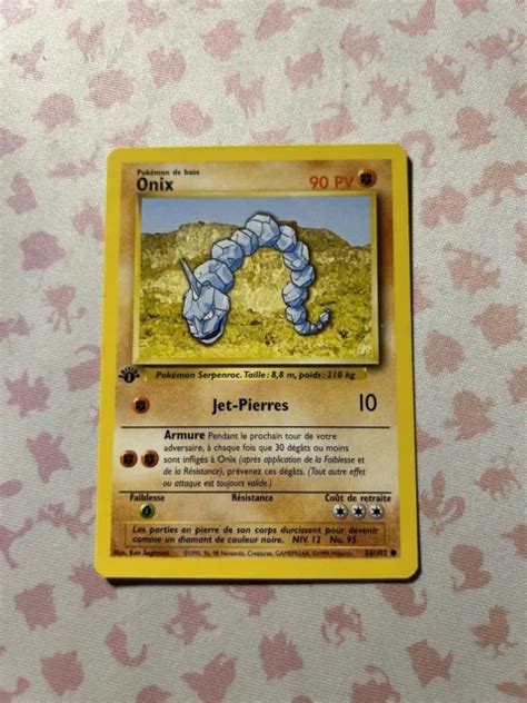 Carte Pok Mon Onix Re Dition Set De Base Wizards Me