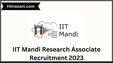 Iit Mandi Research Associate Recruitment 2023 Notification