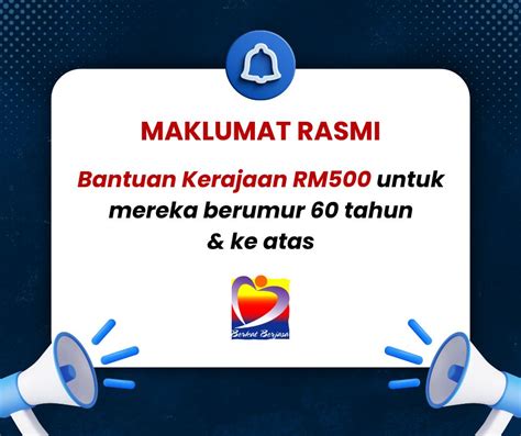 Bantuan RM500 Untuk Mereka Berumur 60 Tahun Ke Atas Berikut Cara Memohon