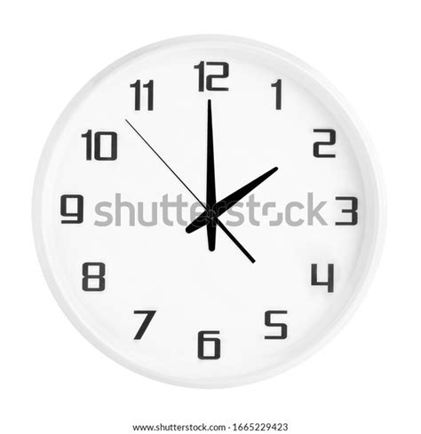 White Round Office Clock Showing Two Stock Photo 1665229423 Shutterstock