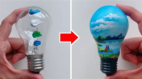 Bulb Painting Ideas Oddly Satisfying Ideas Video P01 Youtube