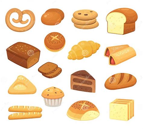 Icono Del Pan De Dibujos Animados Panes Y Panecillos Brindis Desayuno