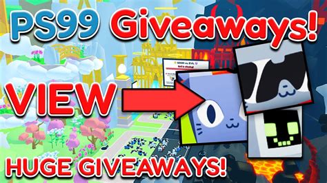 LIVE Giving Away HUGES And GEMS In PS99 YouTube