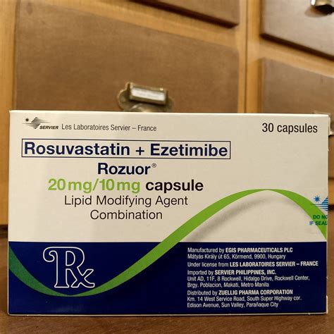 Rosuvastatin Ezetimibe Rozuor 20mg10mg Capsule Meds For All