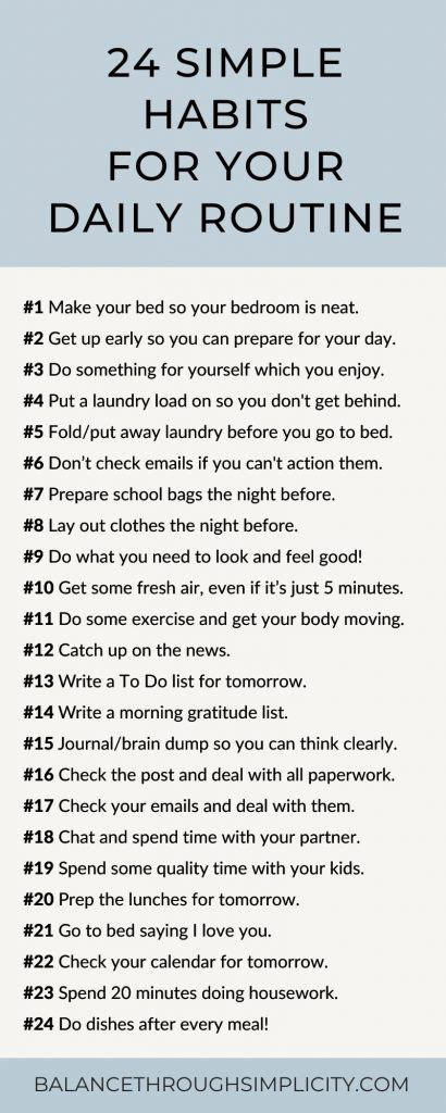 24 Simple Daily Habits To Make Life Easier Free Habit Tracker