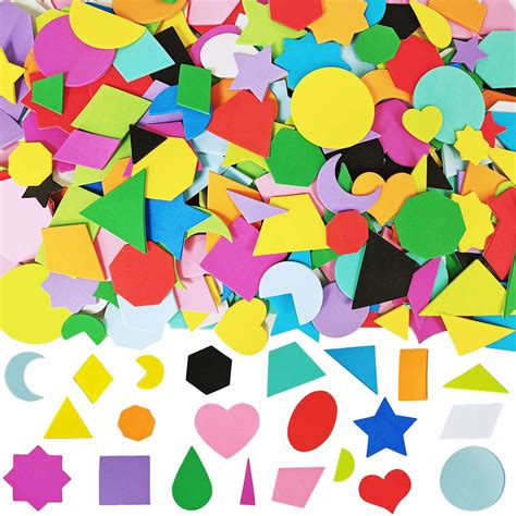 Snapklik.com : 1035 Pcs 15 Colors 3 Sizes 22 Shape Bulk Foam Stickers ...