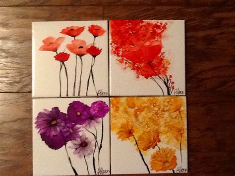 Alcohol Ink Coasters On Ceramic Tile Alcohol Ink Crafts Alcohol Ink