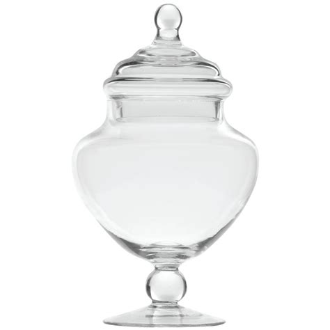 Clear Apothecary Glass Jar With Lid 5dia X 9h