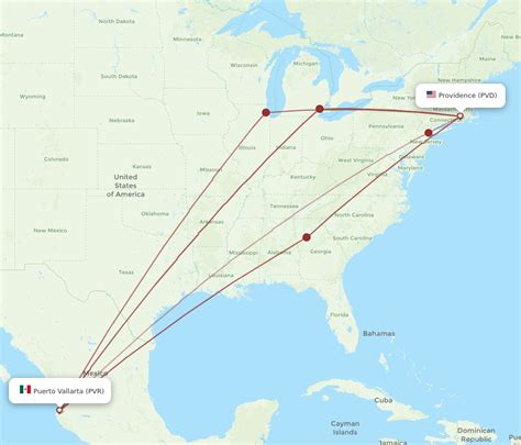 All Flight Routes From Providence To Puerto Vallarta Pvd To Pvr