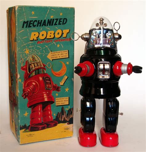 Original 1950s Battery Operated Robby Mechanized Robot Giocattoli