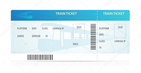 Plantilla de billete de tren vectorial (diseño) con silueta de tren en ...