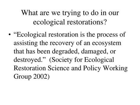 Ppt Restoration Ecology Powerpoint Presentation Free Download Id