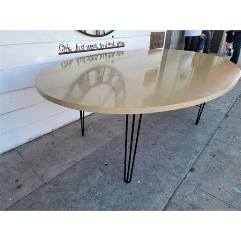 Contemporary Modern Oval Dining Table. | Chairish