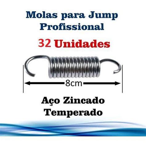 Kit 32 Molas para Jump de Academia Mini Cama Elástica e Trampolim