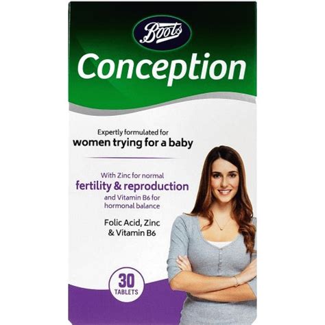 Boots Conception Folic Acid Zinc And Vitamin B6 30 Tablets Compare