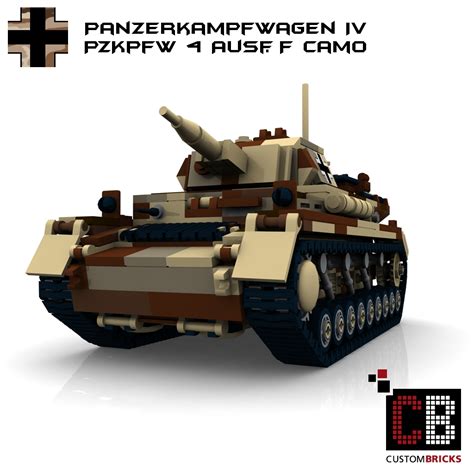 CUSTOMBRICKS De LEGO Custom WW2 Panzer PzKpfw IV Panzerkampfwagen 4 CAMO