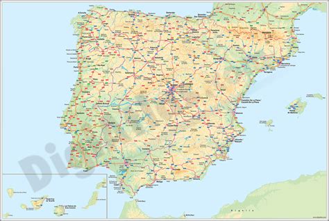 Mapa General De Carreteras De España Y Portugal