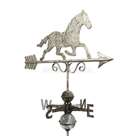 Weathervane Isolated On White Stock Illustration Illustration Of