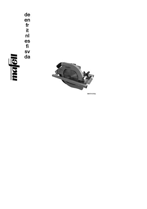 User Manual Mafell Mks Ec English Pages