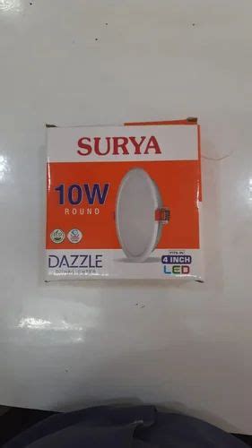 10W Surya Dazzle Downlight Surface Mounted Round At Rs 200 Piece In