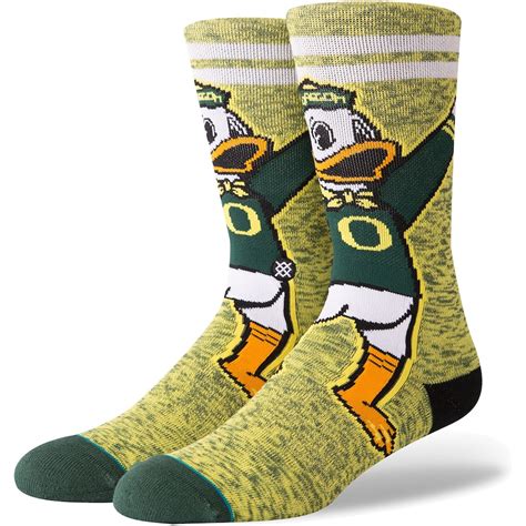 Mens Stance Oregon Ducks College Mascot Character Crew Socks