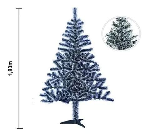 Árvore de Natal 1 8metros 320 galhos flocados na cor branco