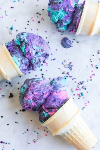 Easy No Churn Galaxy Ice Cream Recipe • Bake Me Some Sugar