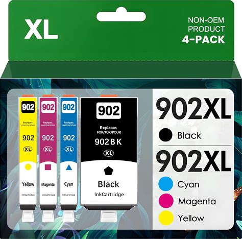 902xl Ink Cartridges Combo Pack Replacement Hp 902xl Compatible For Hp Officejet Pro