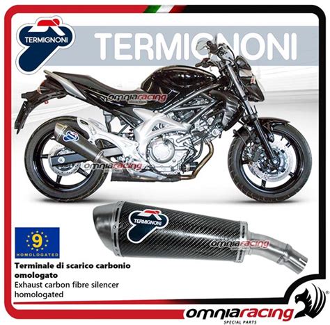 Termignoni Oval Terminale Di Scarico In Carbonio Omologato Per