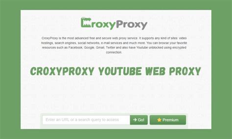 Croxyproxy Youtube Free Web Proxy Server Advanced Secure