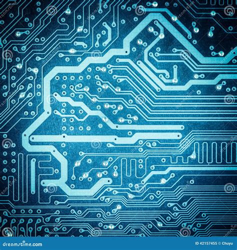 Blue Circuit Board Texture Closeup Stock Image Image 42157455