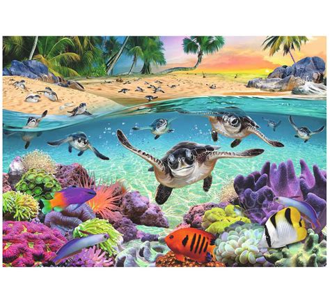 Ravensburger Race Of The Baby Sea Turtles Large Format Puzzle 500pcs