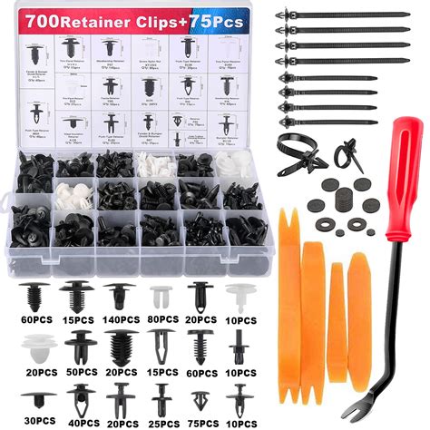 Uolor 775 Pcs Car Retainer Clips And Plastic Fasteners Kit With Fastener Remover 19