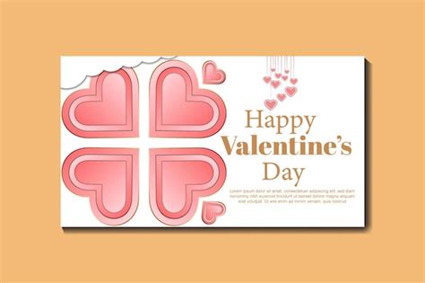 Premium Vector Vector Happy Valentines Day Greeting Background Design