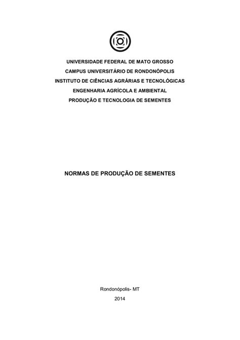 Normas Produ O Sementes Pdf