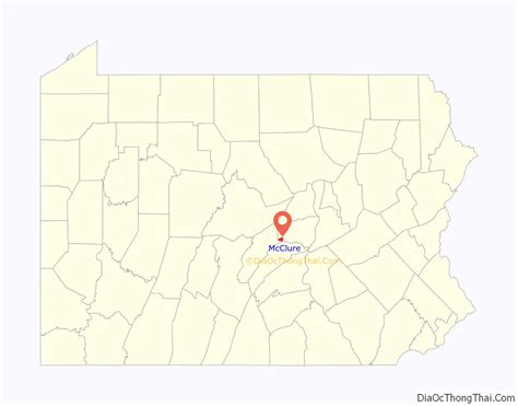 Map of McClure borough, Pennsylvania - Thong Thai Real