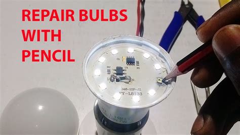 How To REPAIR An LED Lamp WITHOUT A SOLDERING IRON With Pencil Do It