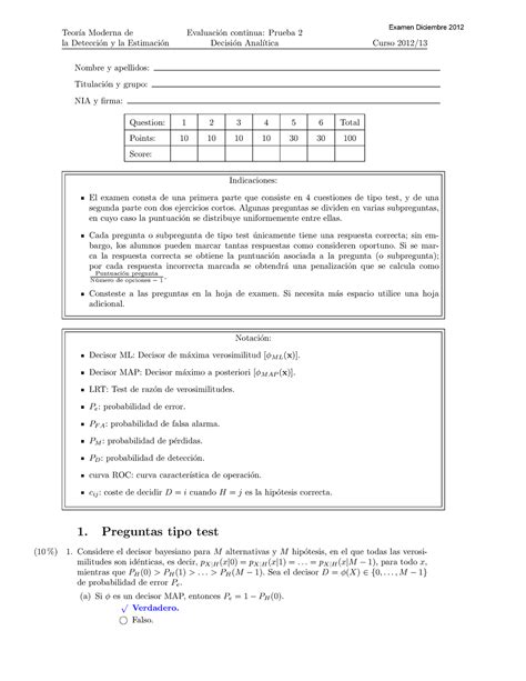 Exámen diciembre 2012 preguntas y respuestas evaluacion continua