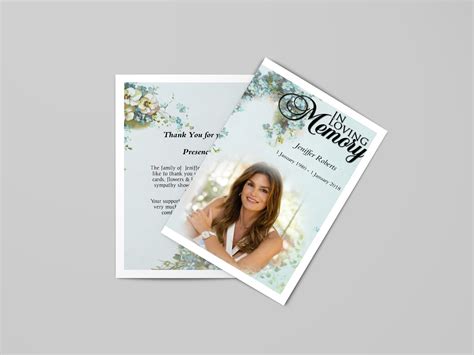 Memorial Cards and Program Templates for Funeral