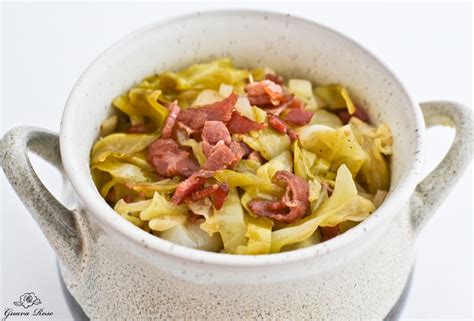 Sweet And Sour Cabbage With Bacon Guava Rose