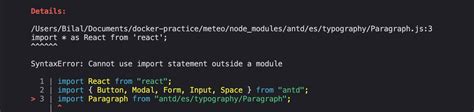 Reactjs Syntaxerror Cannot Use Import Statement Outside A Module On