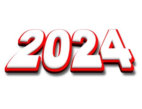 2024 Novo Estilo De Design De Texto 3d Feliz Ano Vetor PNG 2024 Novo