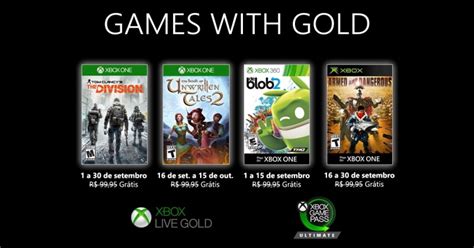 Gwg Games With Gold Jogos Gr Tis Setembro De Na Xbox Live