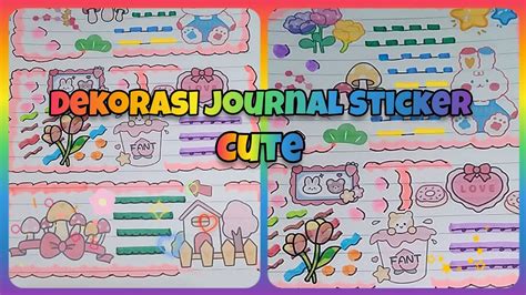 Dekor Jurnal Warna Warni Dekorasi Journal Sticker Lucu Zaneta Nesa