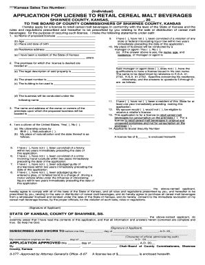 Fillable Online Individual APPLICATION FOR LICENSE TO RETAIL CEREAL