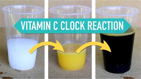 Simple Color Changing Chemistry Clock Reactions Feat Vitamin C Youtube