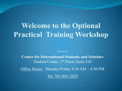 Optional Practical Training Opt