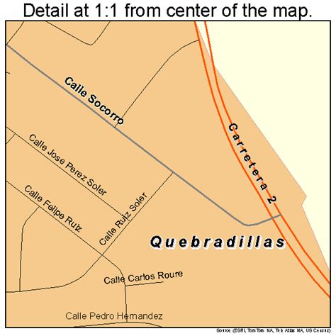 Quebradillas Puerto Rico Street Map 7268040